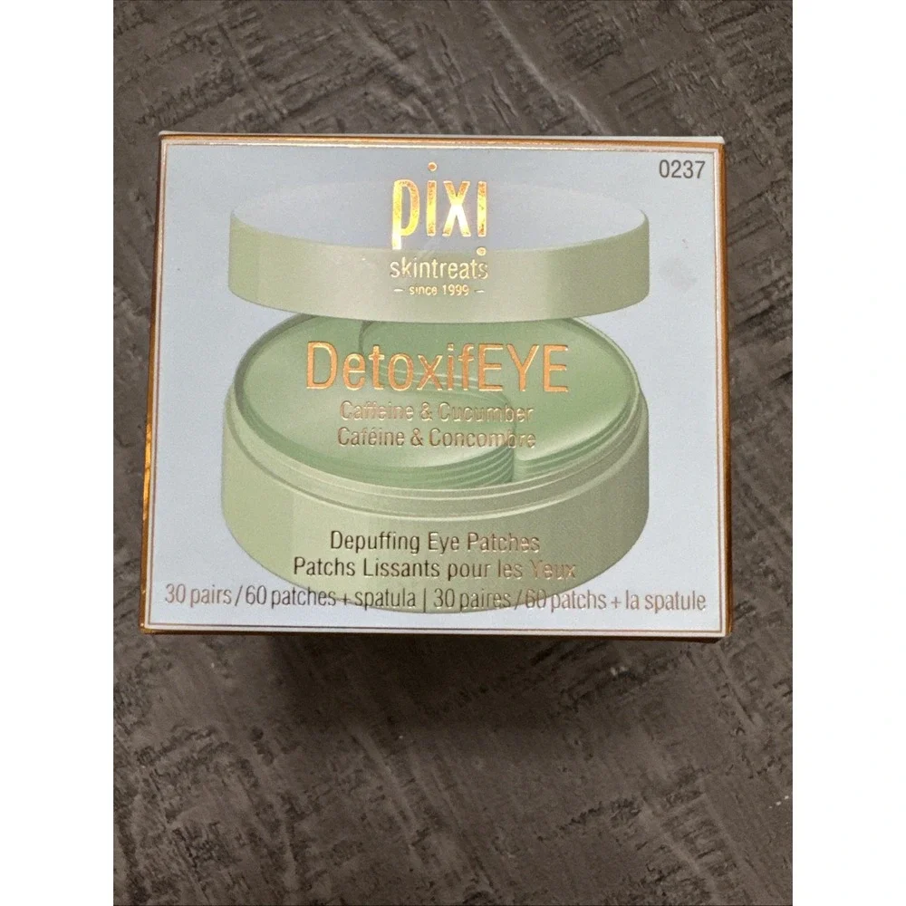 Pixi DetoxifEYE Cucumber Depuffing Eye Patches‎ 30 Pairs New Skintreats Caffeine